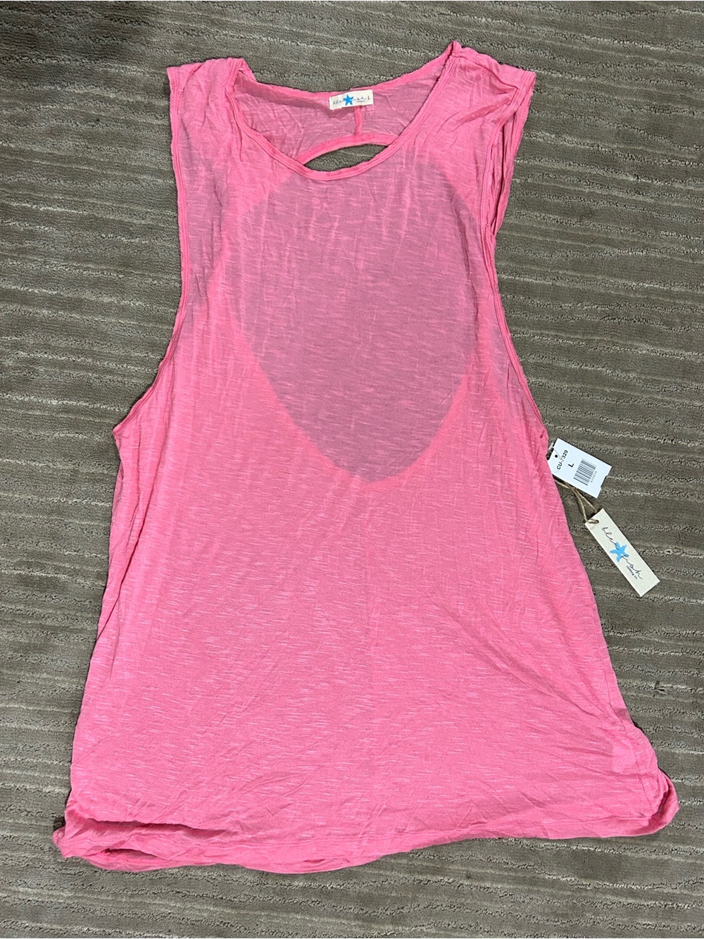 Women’s new, pink swim suit cover up sz large